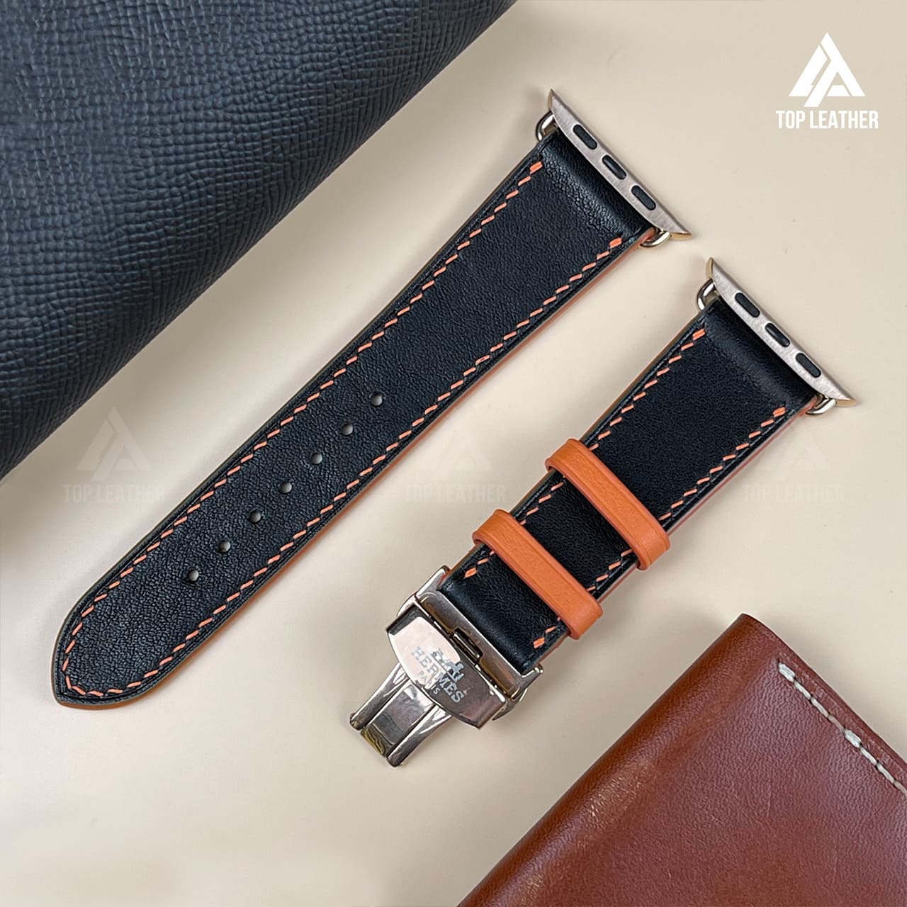 Watch Strap Swift Leather for Apple Watch, Mechanical Watch - Moss Green SW2212