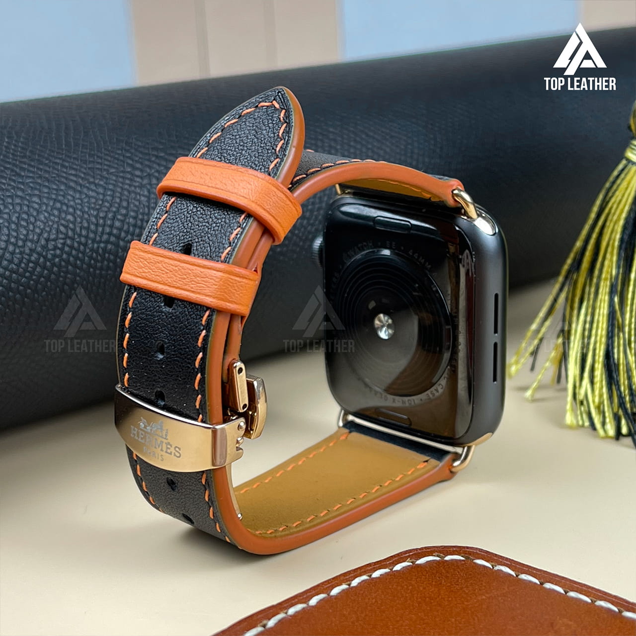 Watch Strap Swift Leather for Apple Watch, Mechanical Watch - Moss Green SW2212