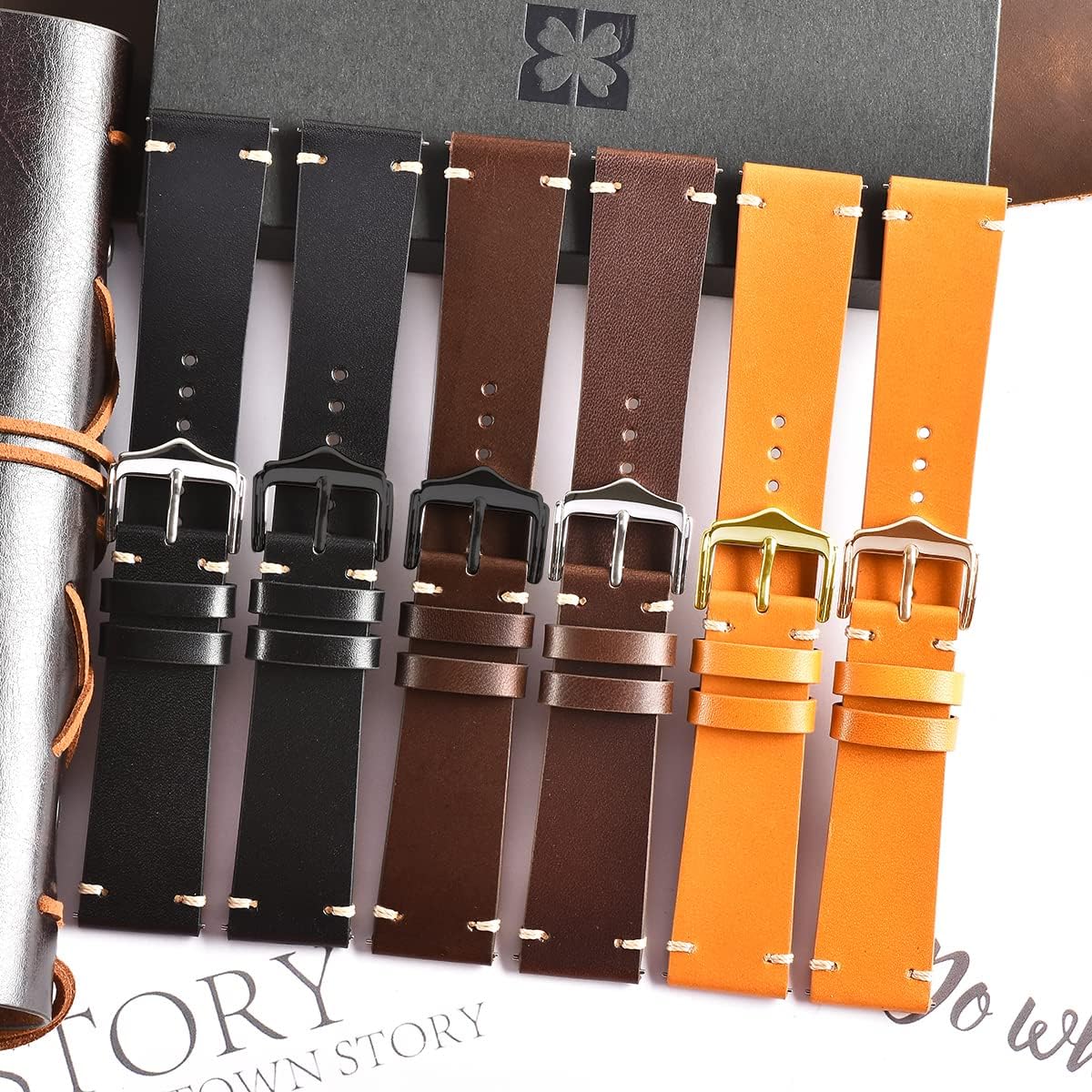 Leather Watch Bands For Men Vintage Watch Straps For Women Crazy Horse/Oil Wax/Suede/Vegetable-Tanned Leather Replacement Watchband 18mm 19mm 20mm 22mm