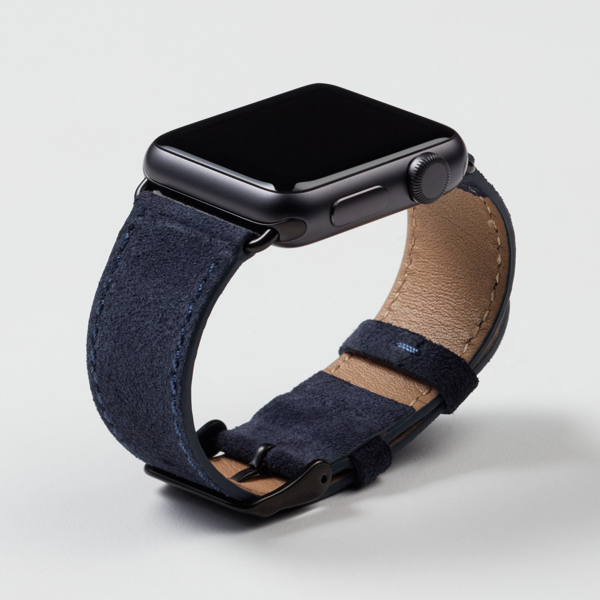 Velour Suede Apple Watch Band - Pebble Grey