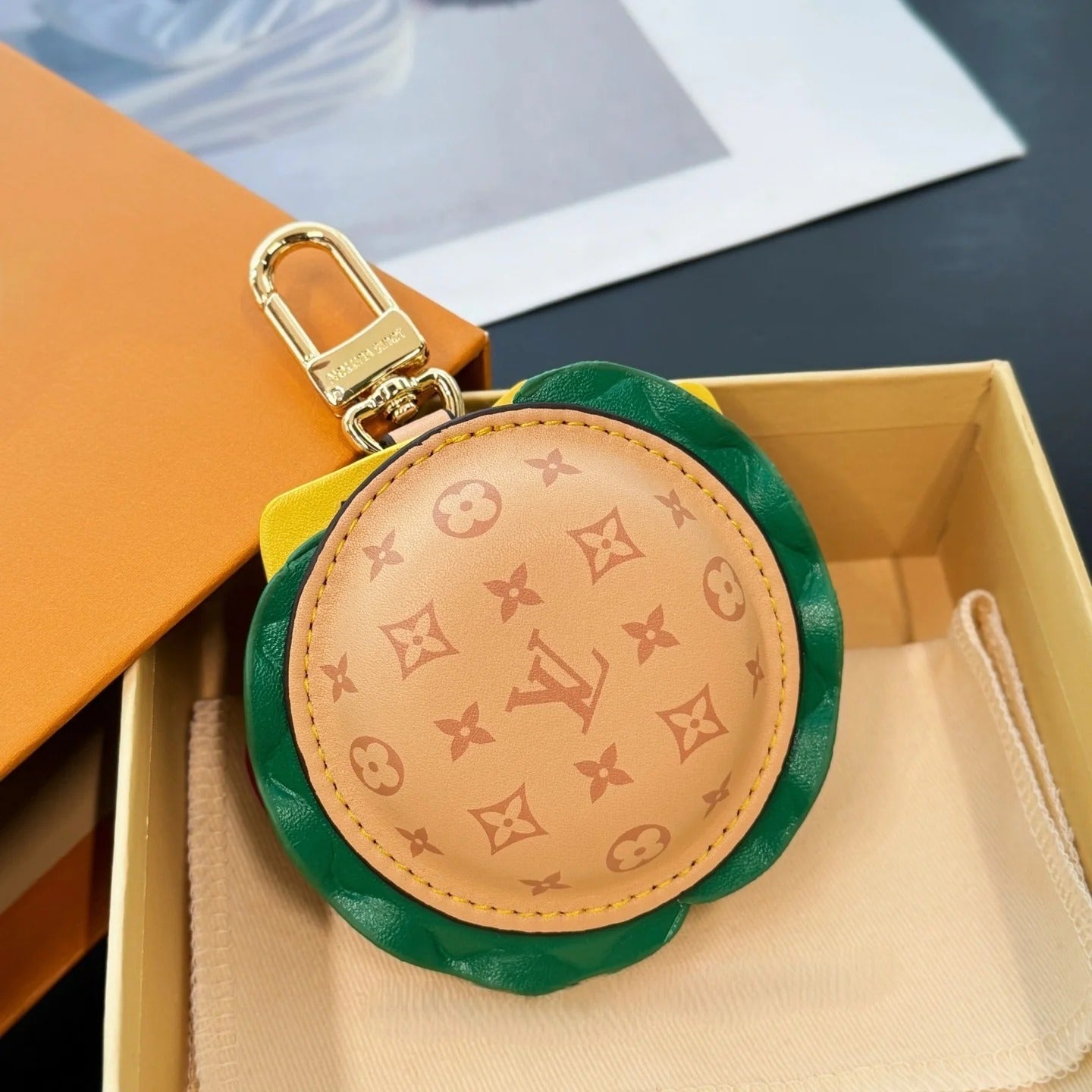 Hamburger Bag Charm