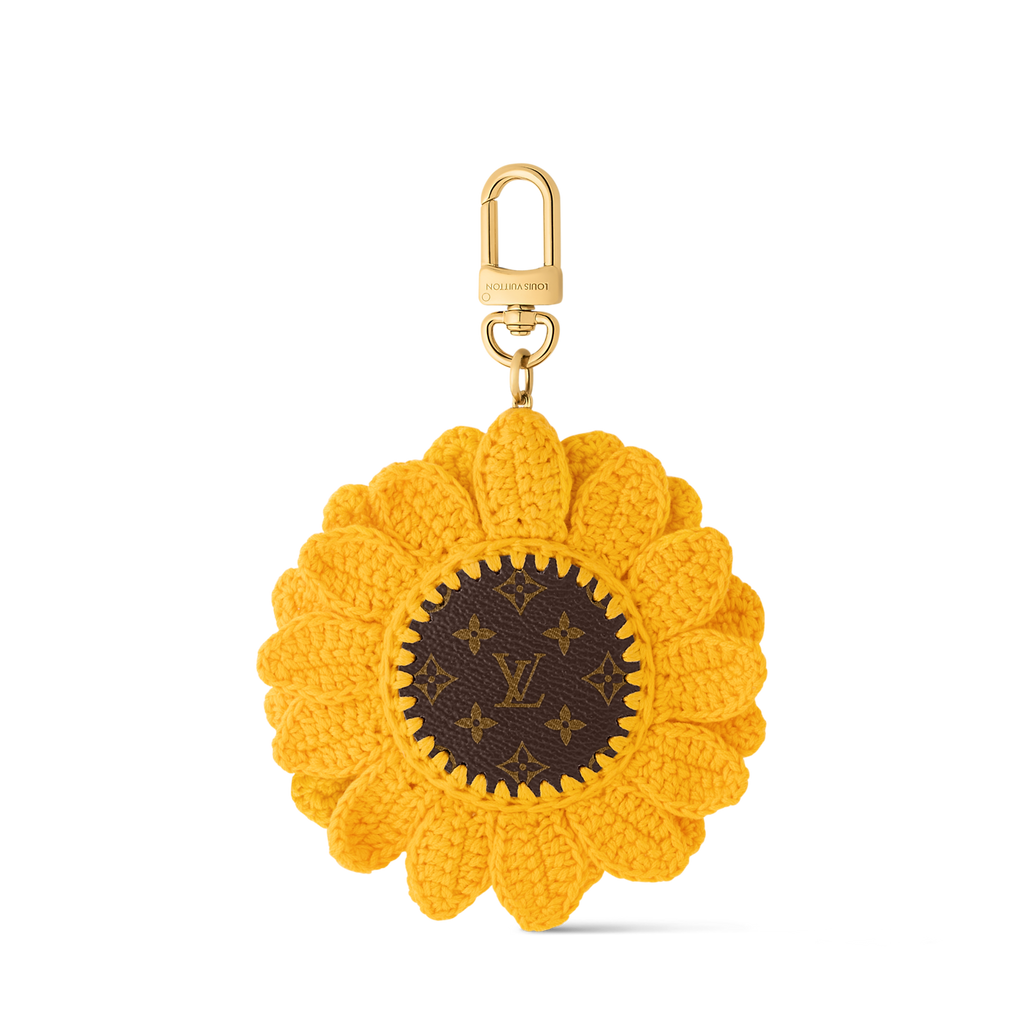 Sunflower Crochet Bag Charm