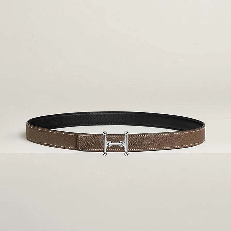 Mors H belt buckle & Reversible leather strap 24 mm
