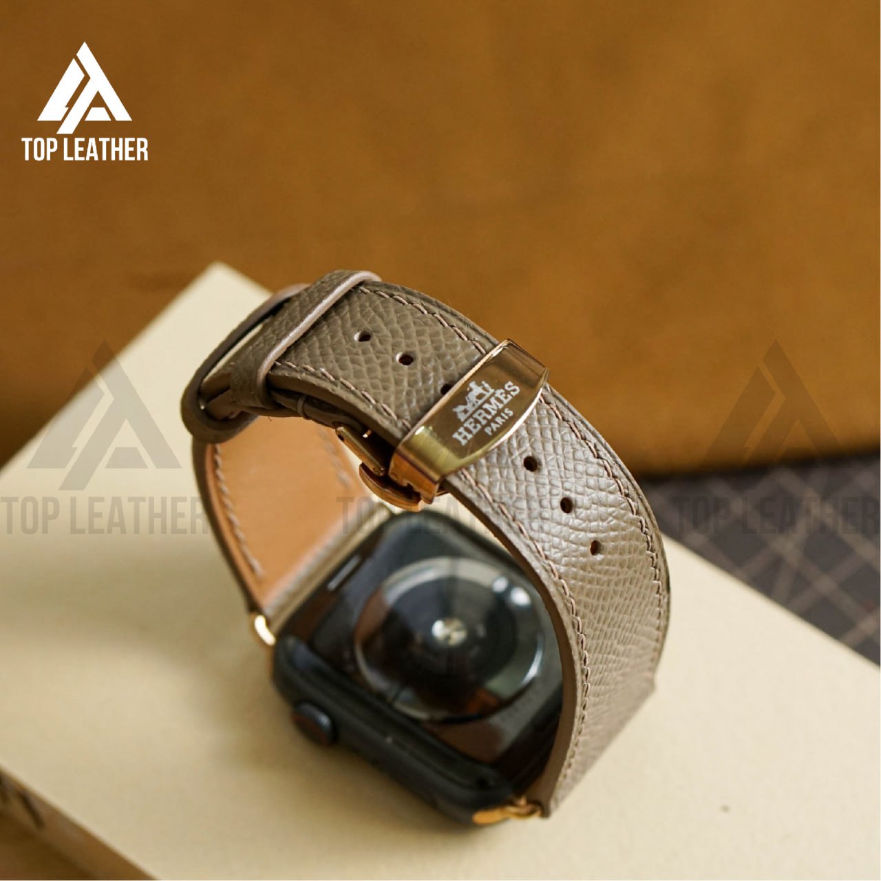 Epsom Leather Apple Watch Bands Series 3 4 5 6 7 8 9 ultra from 38mm to 49mm