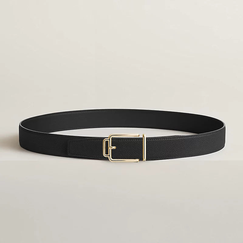 Volte-face reversible belt buckle & Reversible leather strap 32 mm